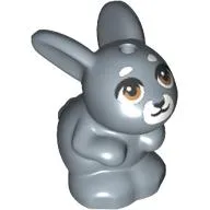 Animal, Rabbit / Bunny Sitting with Medium Nougat Eyes, White Nose Print (Melody)