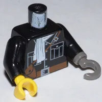 Torso Jacket, White Scarf, Brown Belt Print, Black Arms, Yellow Hand Right, Dark Gray Hook Left