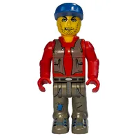 Juniors Midifig, Bank Robber with Dark Gray Legs, Red Shirt and Blue Cap