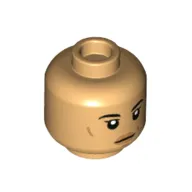 Minifig Head Tala Durith, Eyelashes, Peach Lips Print