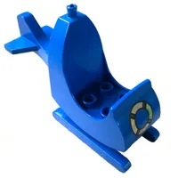 Duplo Helicopter Body with Fixed Skids and Life Preserver Print