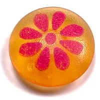 Clikits Icon, Round 2 x 2 Large with Pin, Dark Pink Flower Print