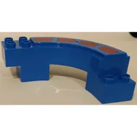 Duplo Road Section, Curve with Red Stripes Print