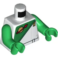 Torso Classic Space Logo, Futuron Green Print, Green Arms and Hands