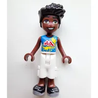 Zac - Blue Shirt, White Pants