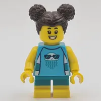 Girl, Medium Azure Bathing Suit