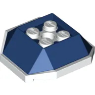 Wedge Sloped 4 x 4 with White Underside Pattern (Koopa Troopa Shell)