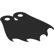 Neckwear Cape, Scalloped 5 Curly Points, Dark Turquoise Back