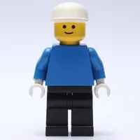 Man - Blue Torso, Black Legs, White Cap