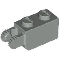 Hinge Brick 1 x 2 Locking with 2 Fingers Vertical End, 9 Teeth