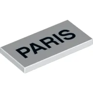Tile 2 x 4 with 'PARIS' Print