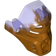 Large Figure Mask of Earth with Marbled Trans-Purple Pattern