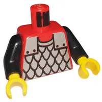 Torso Scale Mail Print, Black Arms, Yellow Hands