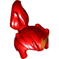 Hair Upright Ponytail with Orange Streak print