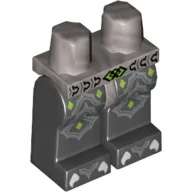 Hips and Black Legs with Silver Scaled Armor, Lime Diamonds and White Claws Print