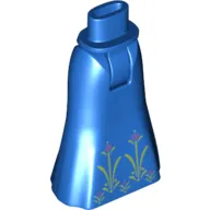 Minidoll Hips and Full Length Skirt with 5 Flowers Print