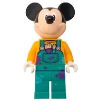 Mickey Mouse - Bright Orange Torso, Dark Turquoise Overall