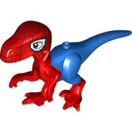 Animal, Dinosaur, Spider-Raptor with Red Arms, Legs, Head, Black Spider-Webs print
