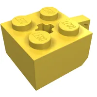 Hinge Brick 2 x 2 Locking with 1 Finger Vertical and Axle Hole [+ Opening]