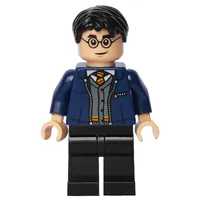 Harry Potter, Open Dark Blue Jacket over Gryffindor Sweater