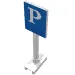 Road Sign Square Tall with Parking 'P' Print