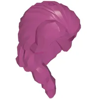 Hair Long with Parted Bangs, Lock over Right Shoulder [PLAIN]