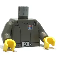 Torso Imperial Officer Uniform Print, Dark Gray Arms, Yellow Hands