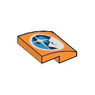 Slope Curved 2 x 2 x 2/3 with Dark Blue, Dark Azure & White Arctic Logo Print