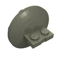 Plate Special 1 x 2 with 4 x 4 disk at 90 degrees