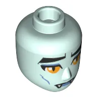 Minidoll Head Male Yellow Eyes, Fangs (Vampire), Blue Cheeklines