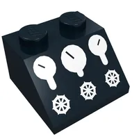 Slope 45° 2 x 2 with 3 Gauges and 3 Knobs Print