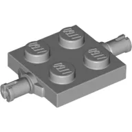 Plate Special 2 x 2 with Wheel Holders with Cross (+) Slots on Pins