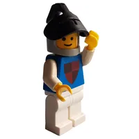 Knight (Quartered Shield) - White Legs, Black Visor