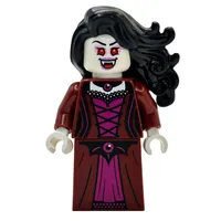 Vampire, Dark Red Dress, Black Hair