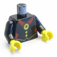 Torso Red Spider Medal Print (Fright Knights), Black Arms, Yellow Hands