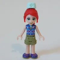 Mia - Dark Purple Top, Olive Green Skirt, Nurse Hat