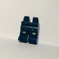 Hips and Dark Blue Legs with Tattered Knees and Light Bluish Gray Stitching Jeans Print