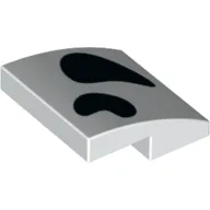 Brick Curved 2 x 2 x 2/3 with Black Dalmatian Spot print
