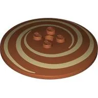 Dish 6 x 6 Inverted (Radar) with Tan Swirls print