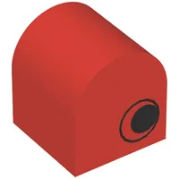 Duplo Brick 2 x 2 x 2 Curved Top with Eye Print on Two Sides