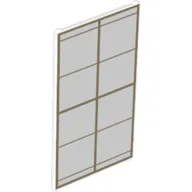 Glass for Window 1 x 4 x 6 with Gold Lattice over Frosted White Background Print