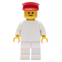 Man - White Torso, White Legs, Red Hat
