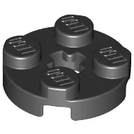 Plate Round 2 x 2 with Axle Hole Type 1 (+ Opening)
