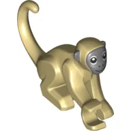 Animal, Monkey / Ape / Orangutan, One Arm Out, with Light Bluish Gray Face Print