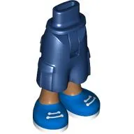 Minidoll Hips and Cargo Pants with Medium Nougat Legs, Blue Shoes, White Laces, Soles print