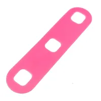 Clikits Connector, Strip 2 x 8 with Rounded Ends and 3 Holes [Rubber]