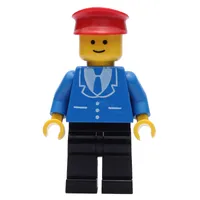 Man - Blue Jacket, Black Legs, Red Hat