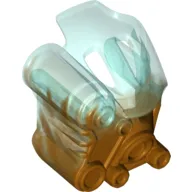 Large Figure Mask of Ice with Marbled Trans-Light Blue Pattern