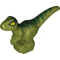 Animal, Dinosaur, Raptor, Baby, Dark Green Stripes