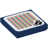 Tile 2 x 2 with Bully and Barcode Print (Sticker)